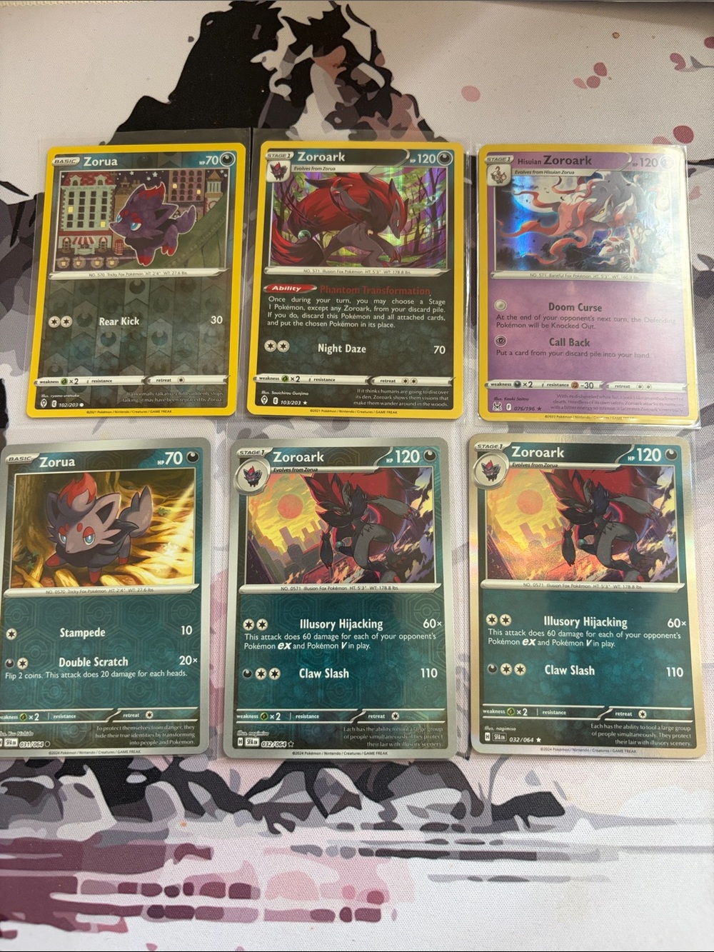 Zorua Zoroark & Hisuian Zoroark Pokémon Evolution Reverse Holo Lot 🦊 | ✨5/$25✨